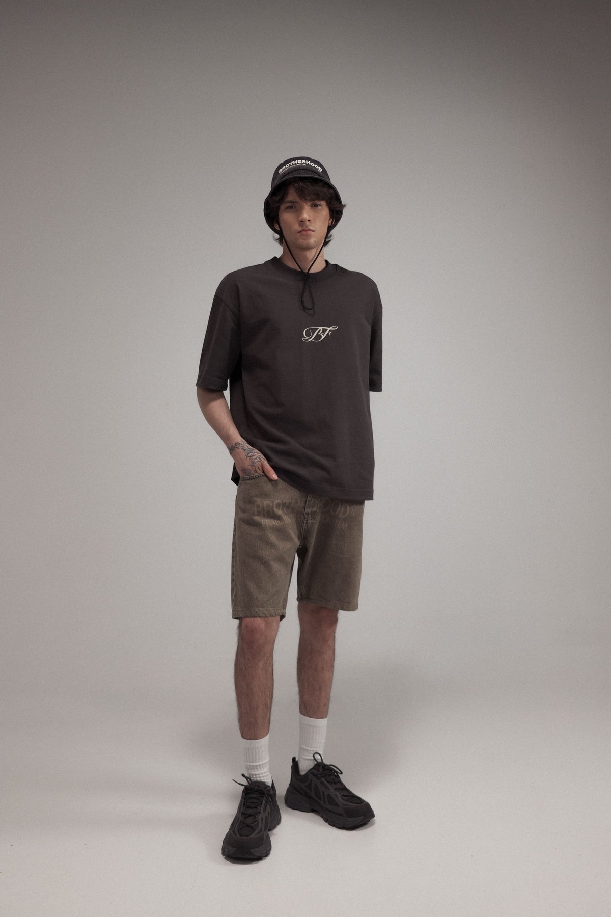 CHAIN OVERSIZED TEE GRAY