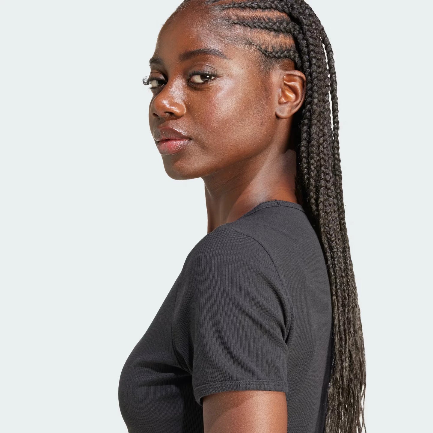 ESSENTIAL RIB TEE NEGRO