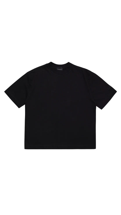 RHINESTONE LOGO BLACK T-SHIRT