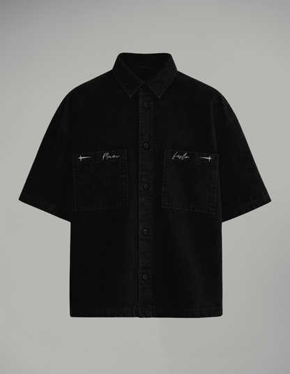 CAMISA BOTONES MIRROR OF SINS NEGRA