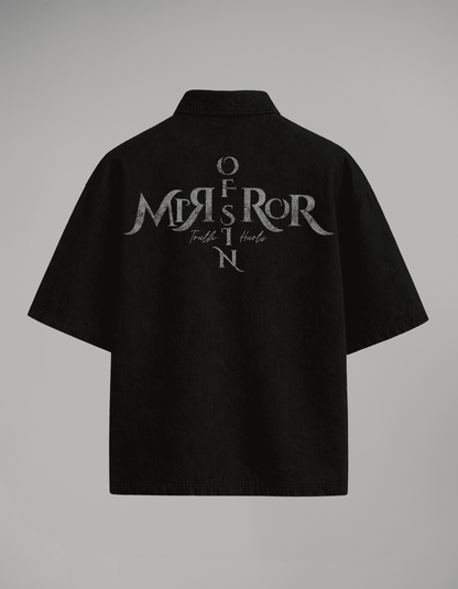 CAMISA BOTONES MIRROR OF SINS NEGRA