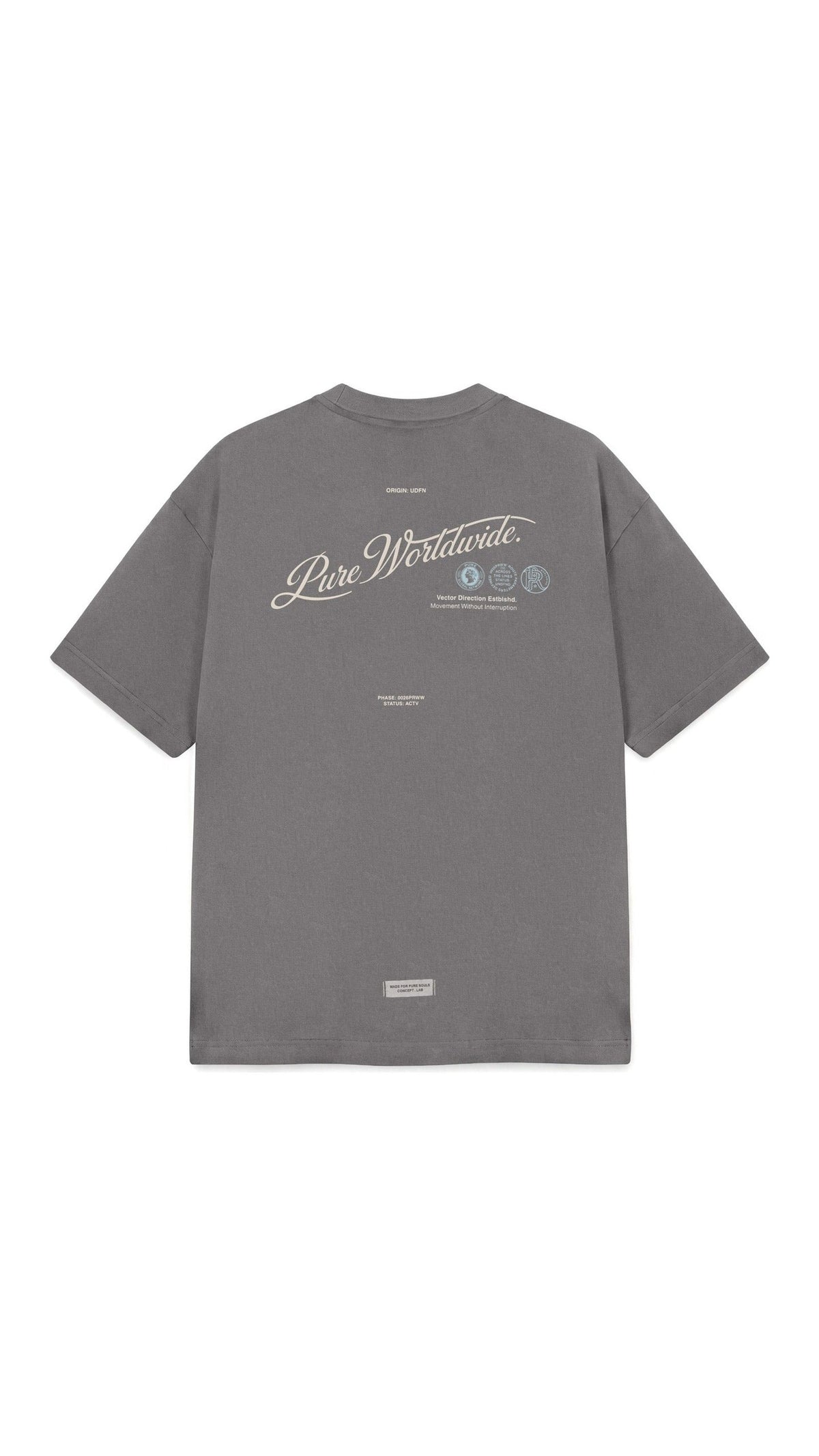Across The Lines Grey Pure Worldwide T-Shirt