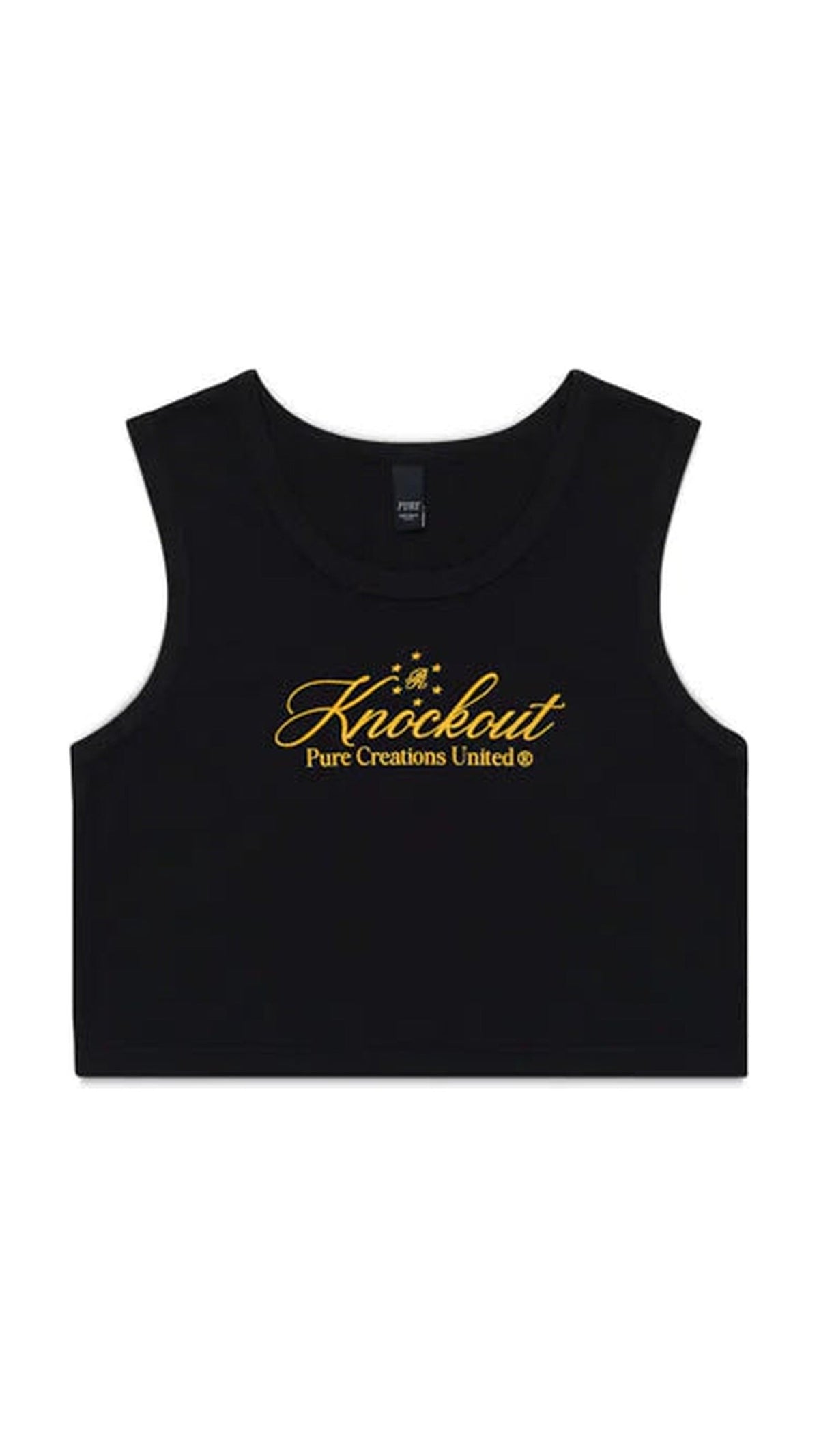 KNOCKOUT BLACK CROP TOP