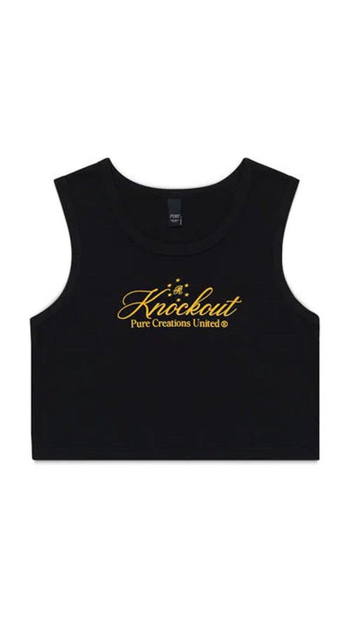 KNOCKOUT BLACK CROP TOP