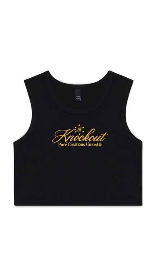 KNOCKOUT BLACK CROP TOP