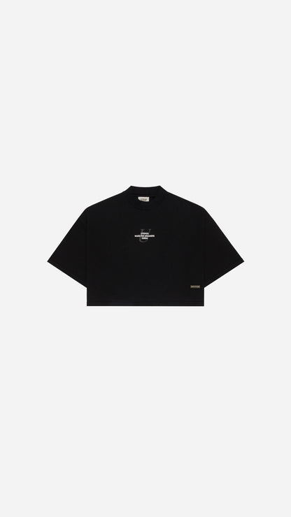 CAMISETA  CROPPED - NEGRO