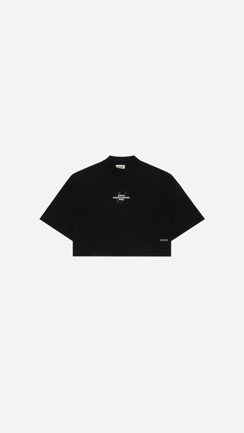 CAMISETA  CROPPED - NEGRO