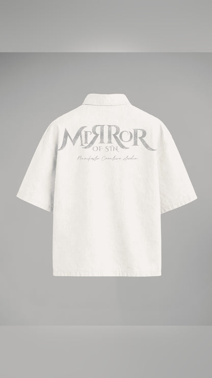 CAMISA BOTONES MIRROR OF SINS CRUDA
