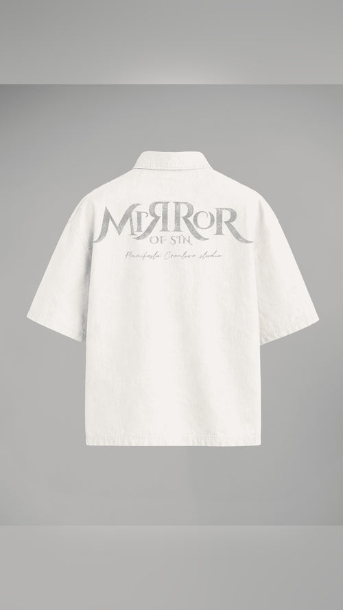 CAMISA BOTONES MIRROR OF SINS CRUDA