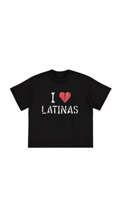 MIXTAPE I <3 LATINAS BLACK T SHIRT