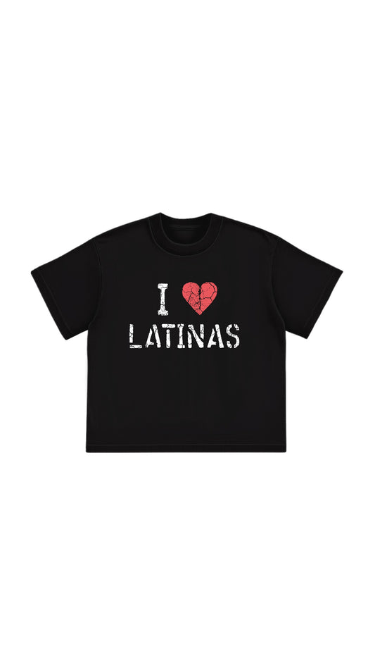 MIXTAPE I <3 LATINAS BLACK T SHIRT