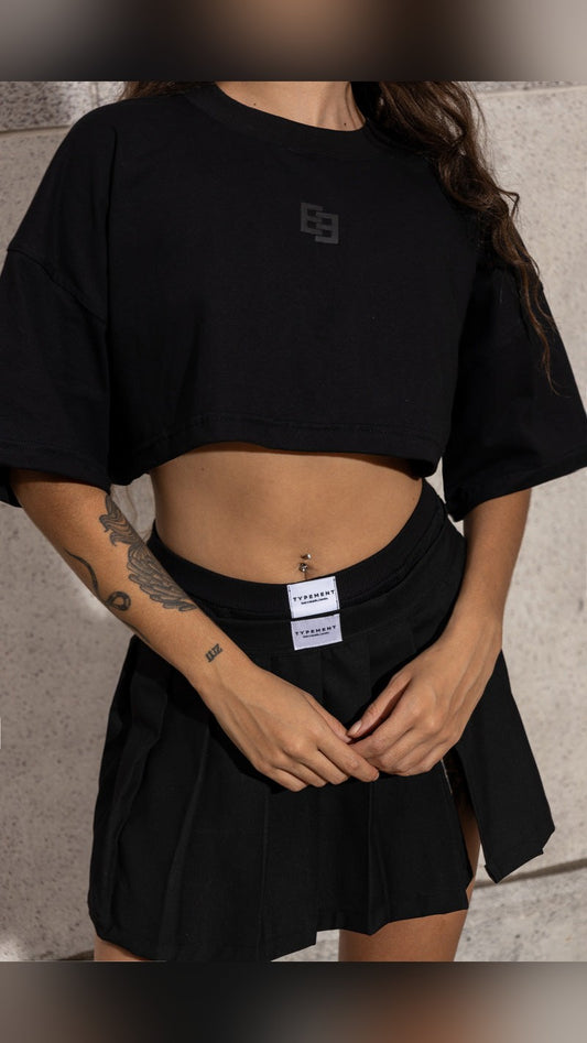 BLACK SODA CROP TOP