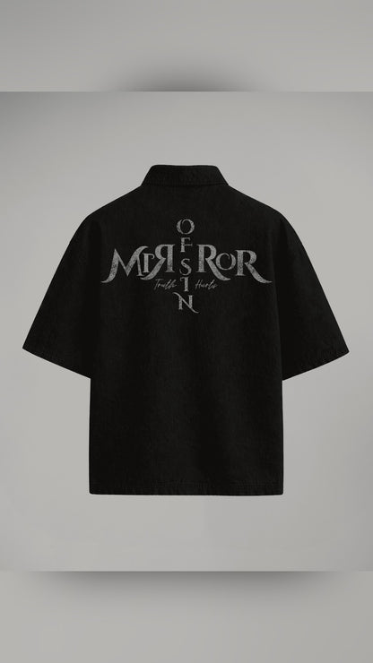 CAMISA BOTONES MIRROR OF SINS NEGRA