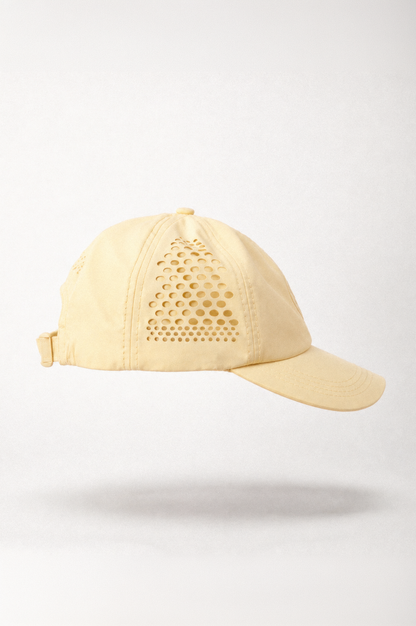 J BALVIN LASER CUT 6 PANEL CAP YELLOW