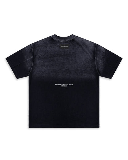 STARS WASHED BLACK OVERSIZED TEE