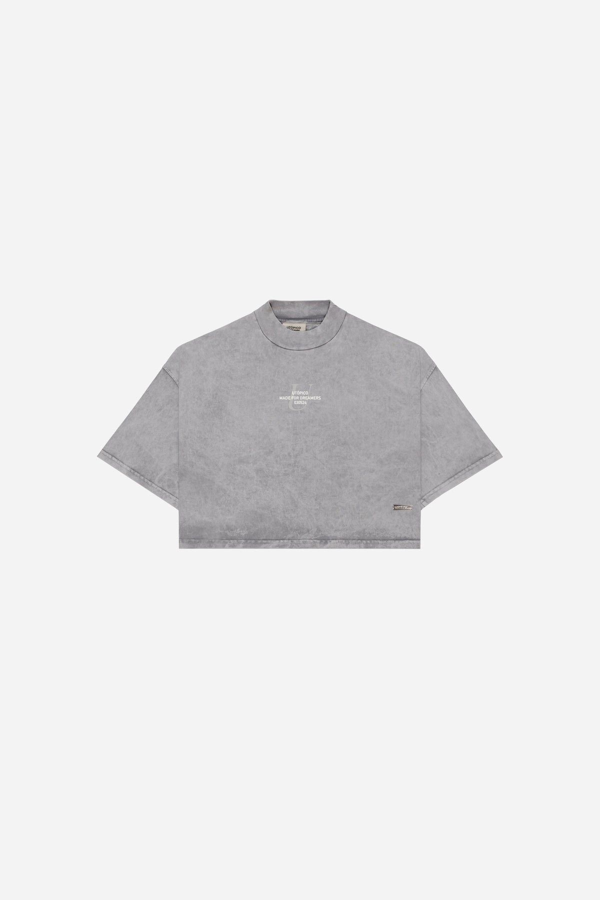 CAMISETA  CROPPED - GRIS