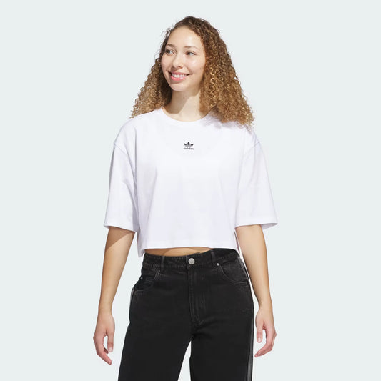 ESSENTIAL CROP TEE BLANCO