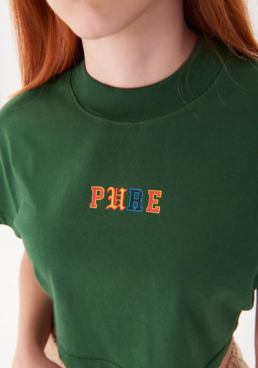 COLLEGE GREEN CROP TOP