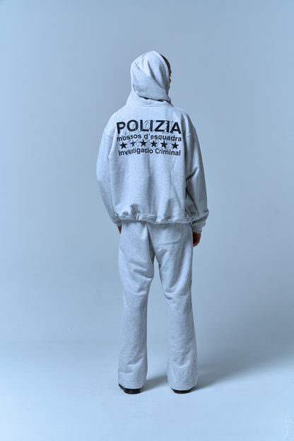 POLIZIA GRAY FLARED SWEATPANTS