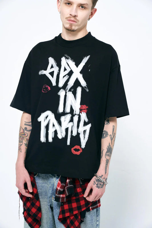 SEX IN PARIS BLACK T-SHIRT