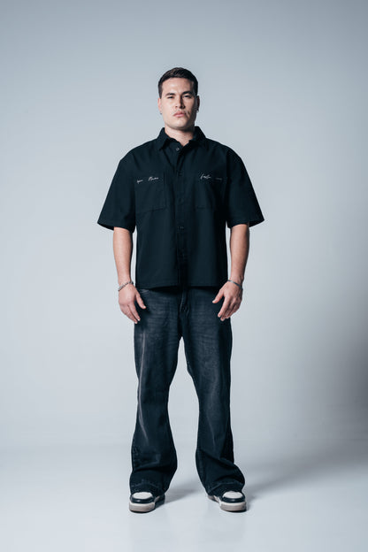 CAMISA BOTONES MIRROR OF SINS NEGRA