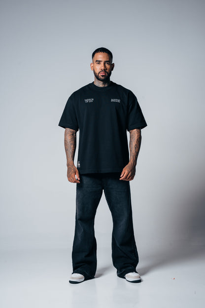 CAMISETA OVERSIZE BÁSICA MOF NEGRA