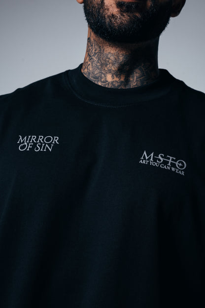 CAMISETA OVERSIZE BÁSICA MOF NEGRA