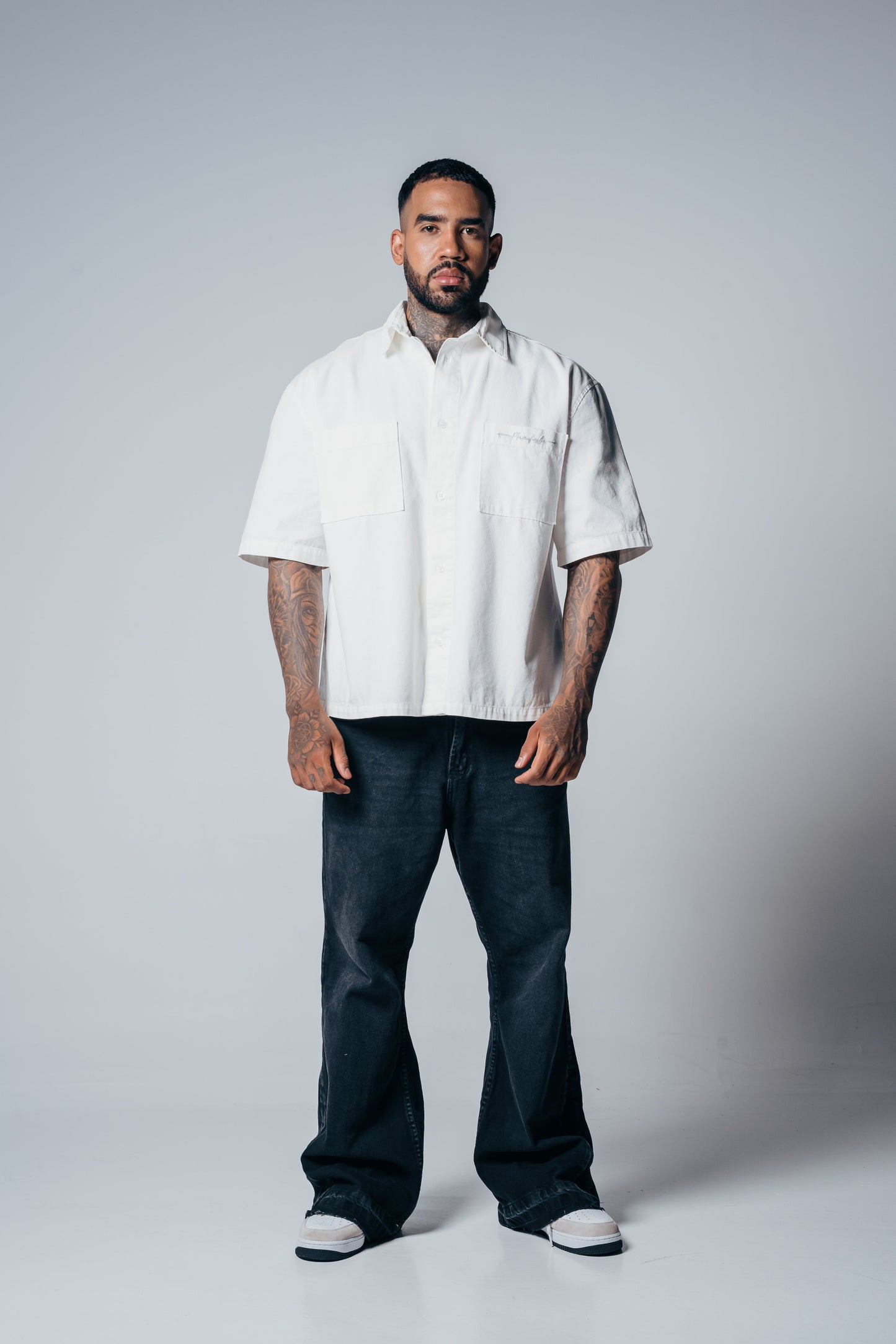 CAMISA BOTONES MIRROR OF SINS CRUDA