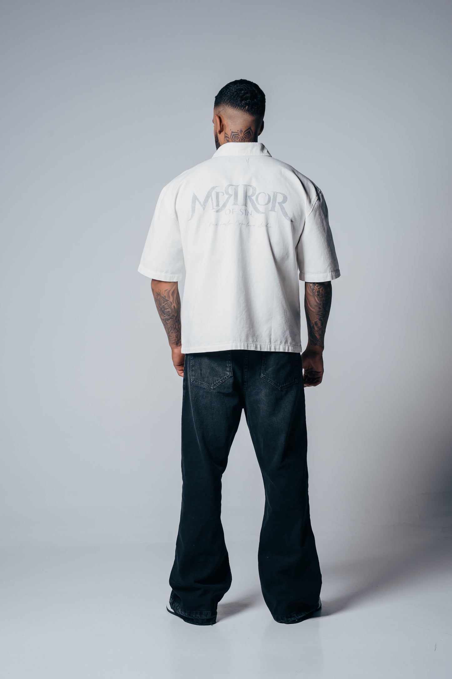 CAMISA BOTONES MIRROR OF SINS CRUDA
