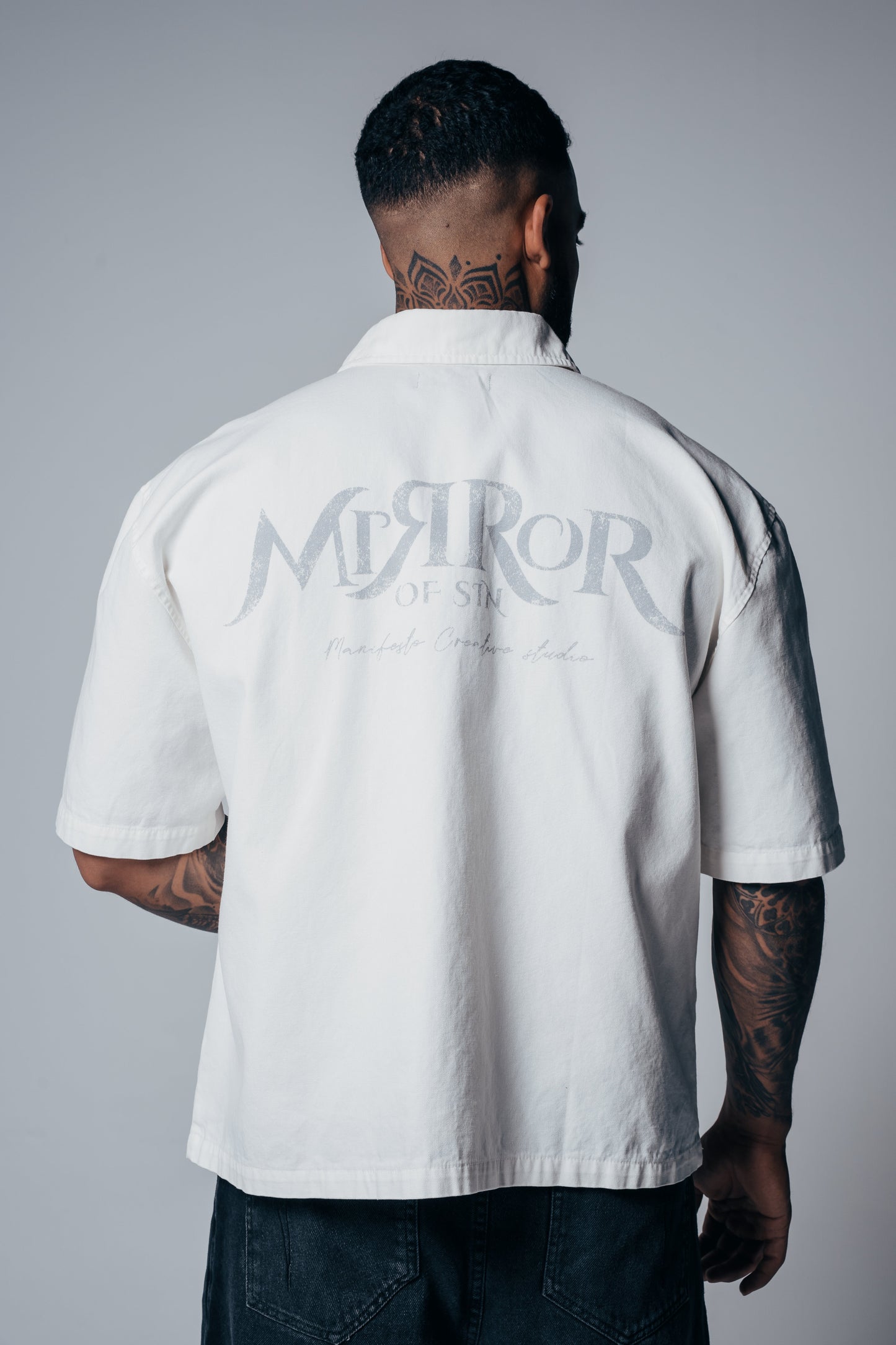 CAMISA BOTONES MIRROR OF SINS CRUDA