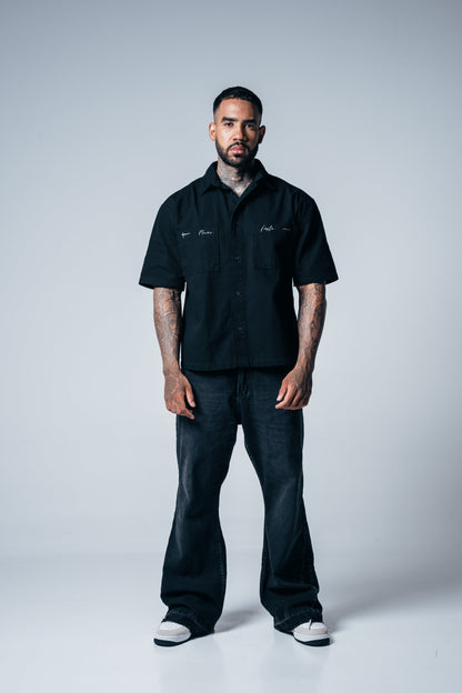 CAMISA BOTONES MIRROR OF SINS NEGRA