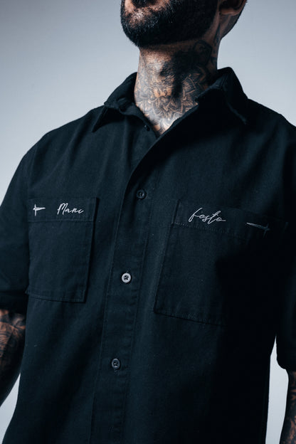 CAMISA BOTONES MIRROR OF SINS NEGRA