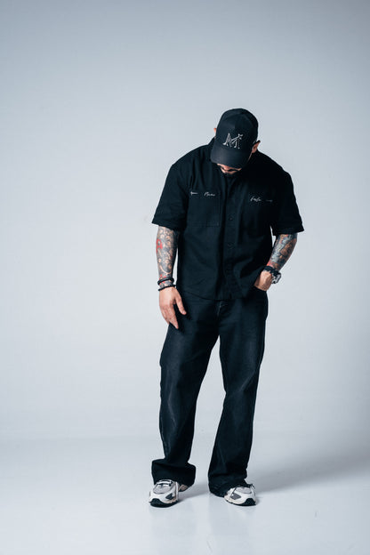 CAMISA BOTONES MIRROR OF SINS NEGRA