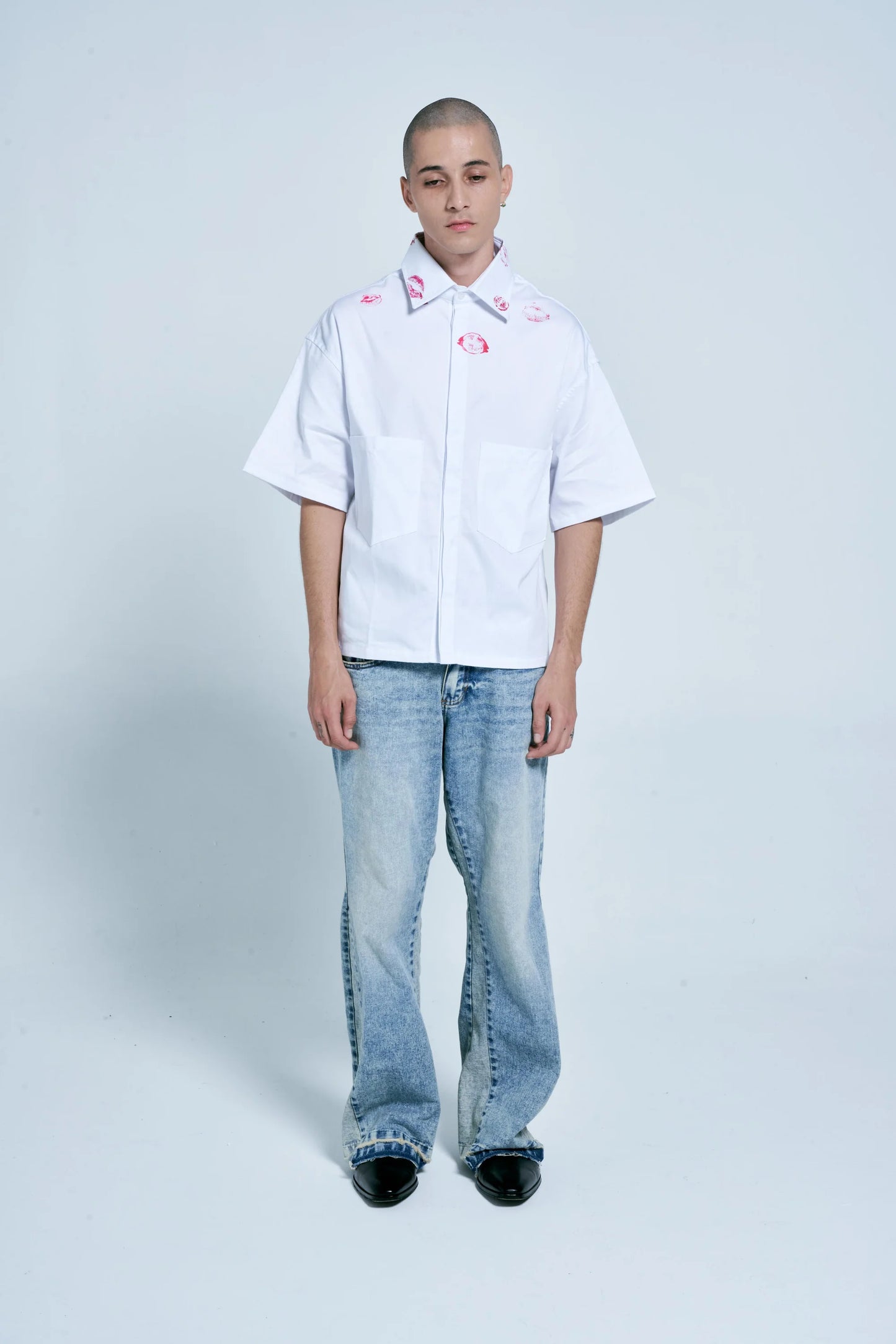 TOO MUCH IRONY! WHITE OVERSHIRT