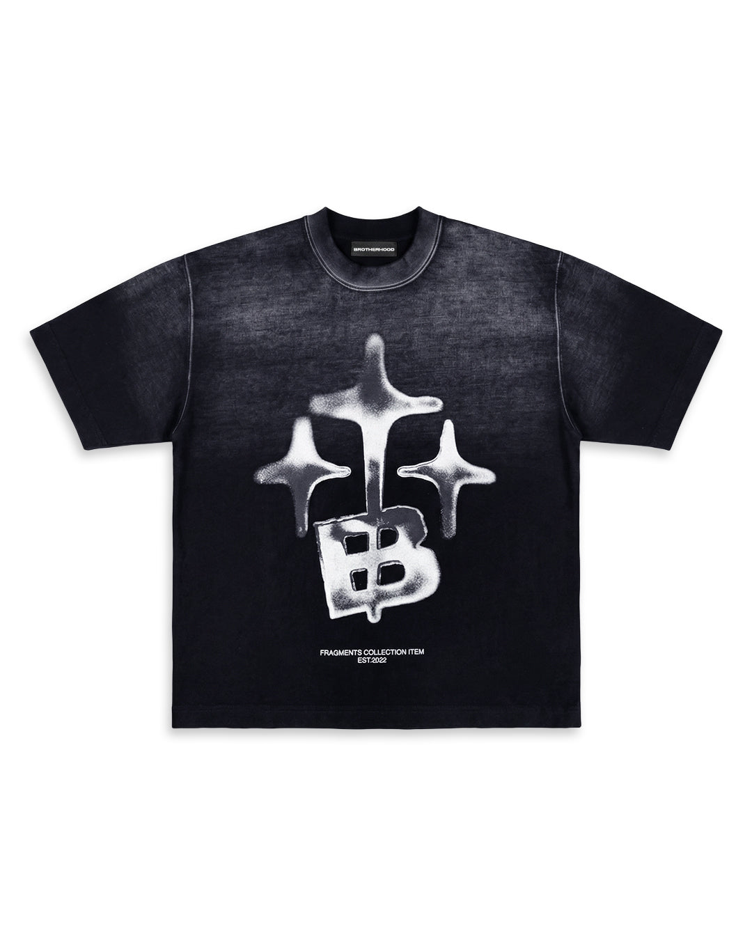 STARS WASHED BLACK OVERSIZED TEE
