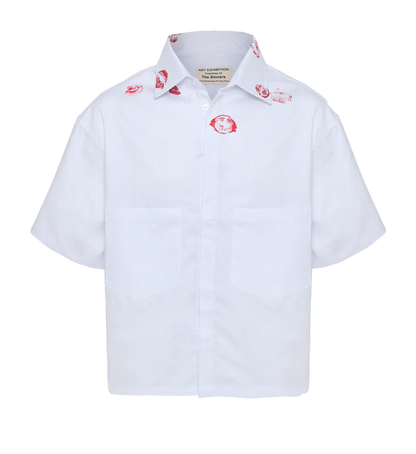 TOO MUCH IRONY! WHITE OVERSHIRT