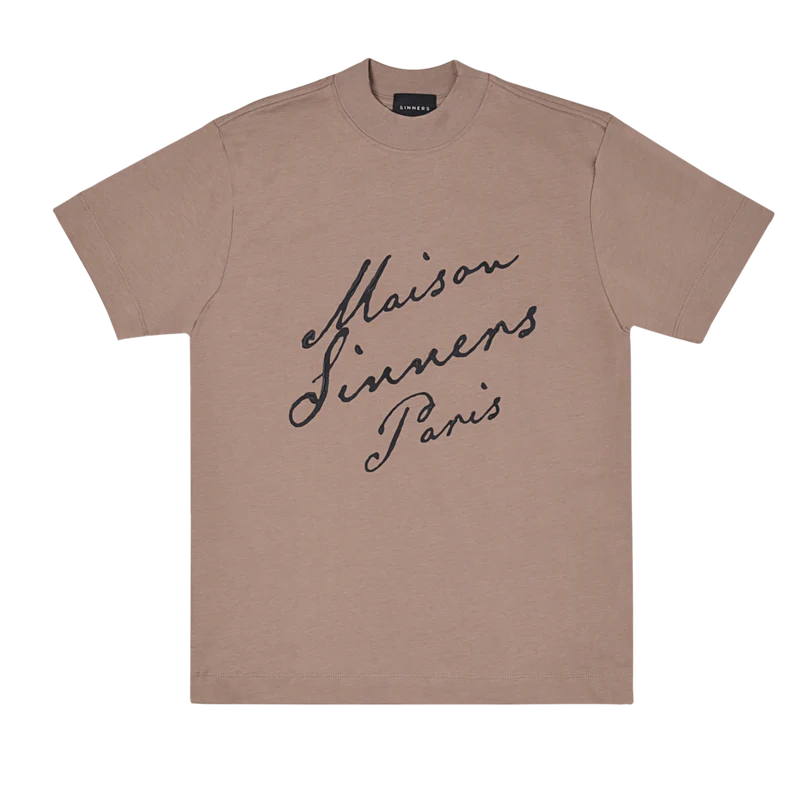 MAISON SINNERS TAUPE T-SHIRT