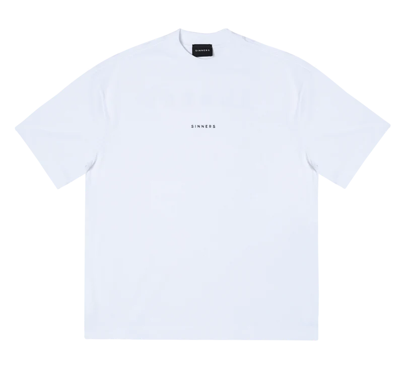 SINNERS LOGO WHITE T-SHIRT