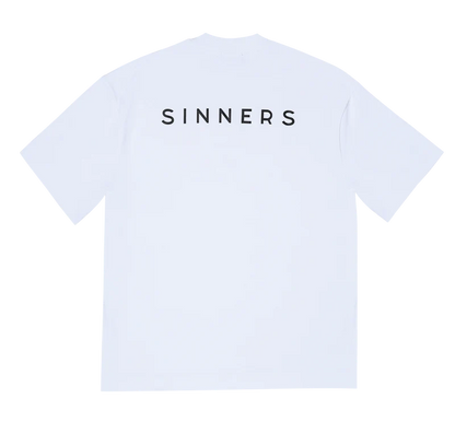 SINNERS LOGO WHITE T-SHIRT