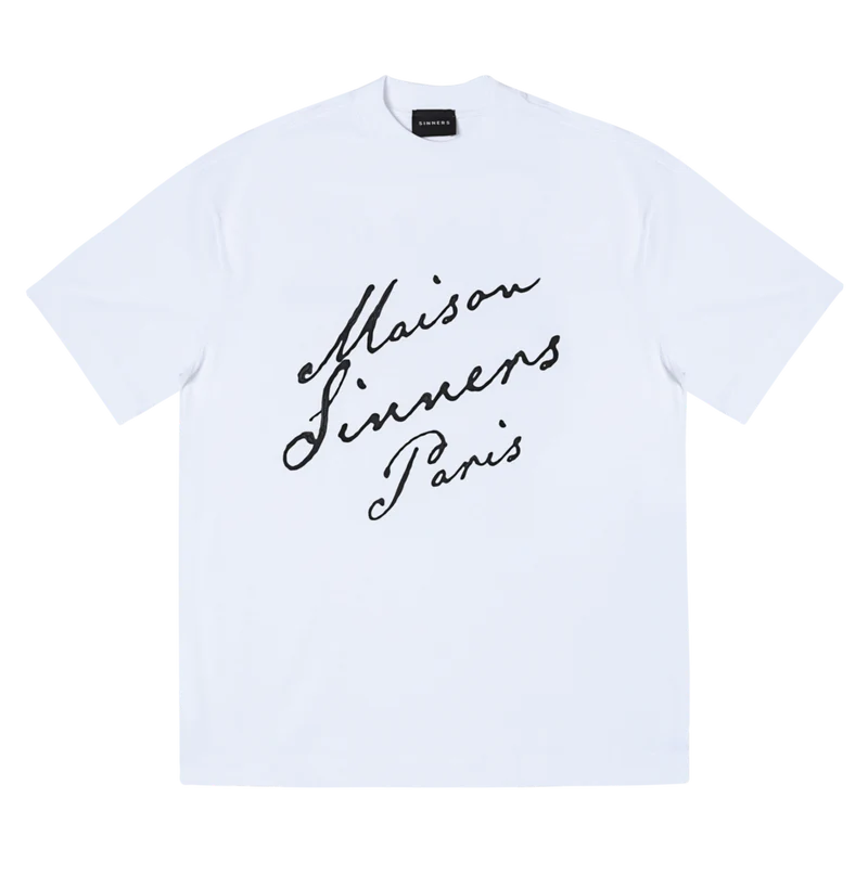 MAISON SINNERS WHITE T-SHIRT