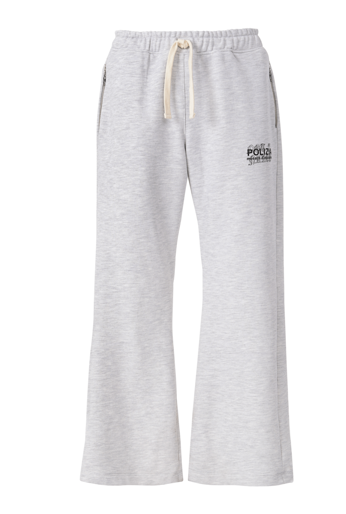 POLIZIA GRAY FLARED SWEATPANTS