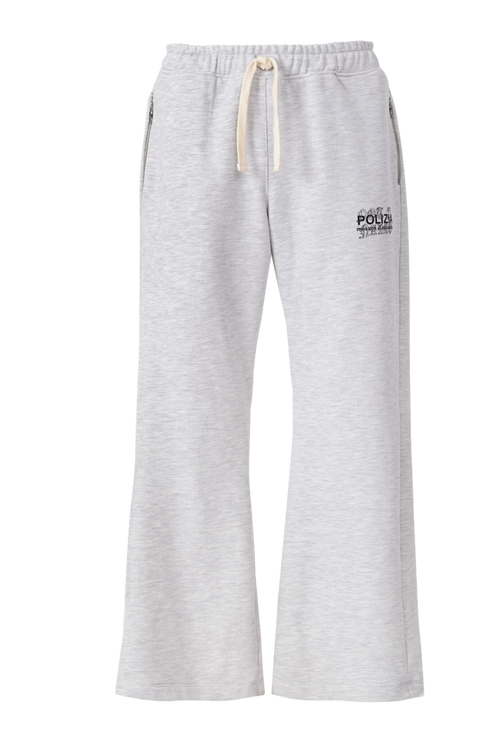 POLIZIA GRAY FLARED SWEATPANTS
