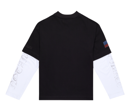 POLIZIA BLACK/WHITE DOUBLE SLEEVE