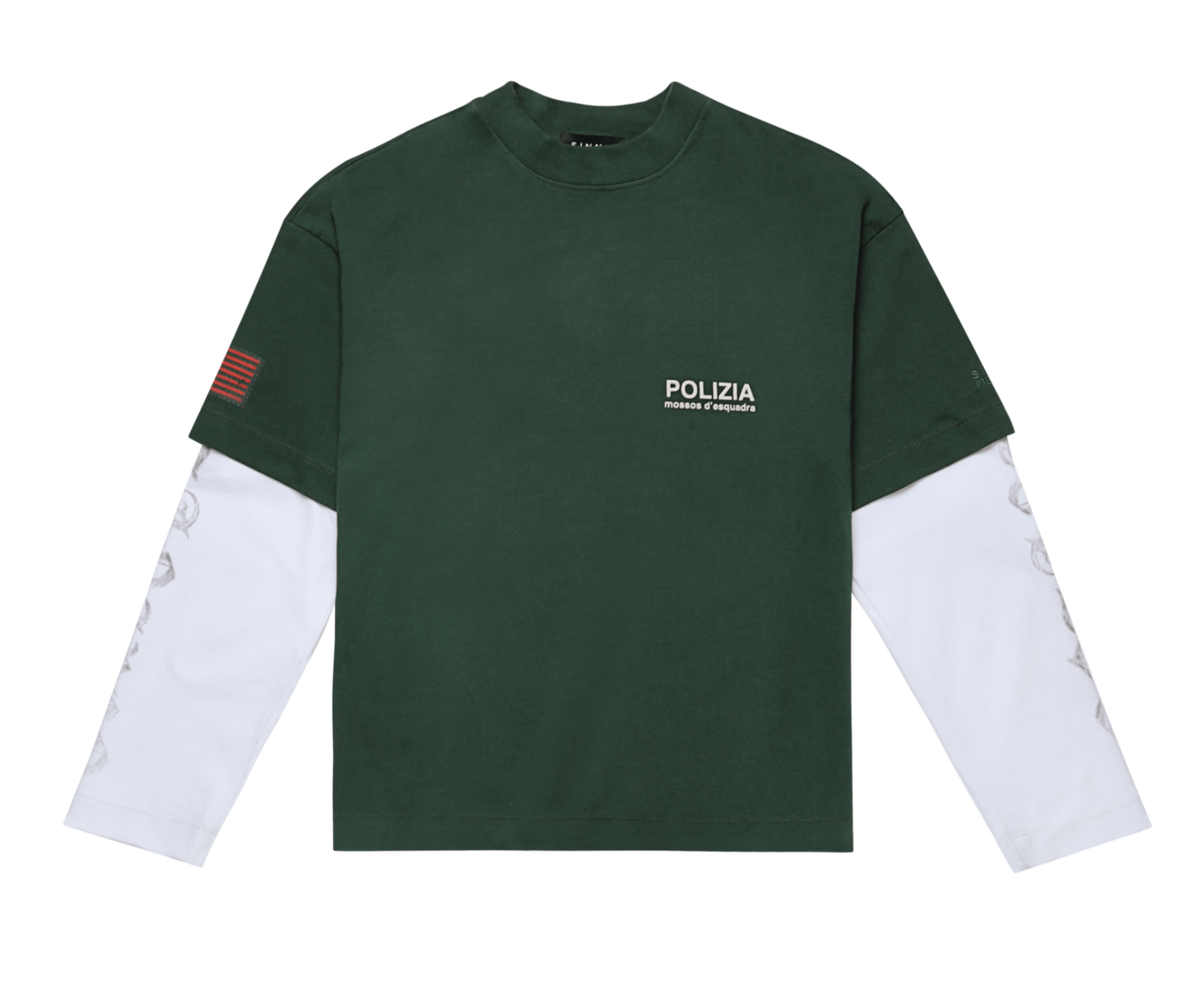 POLIZIA GREEN DOUBLE SLEEVE