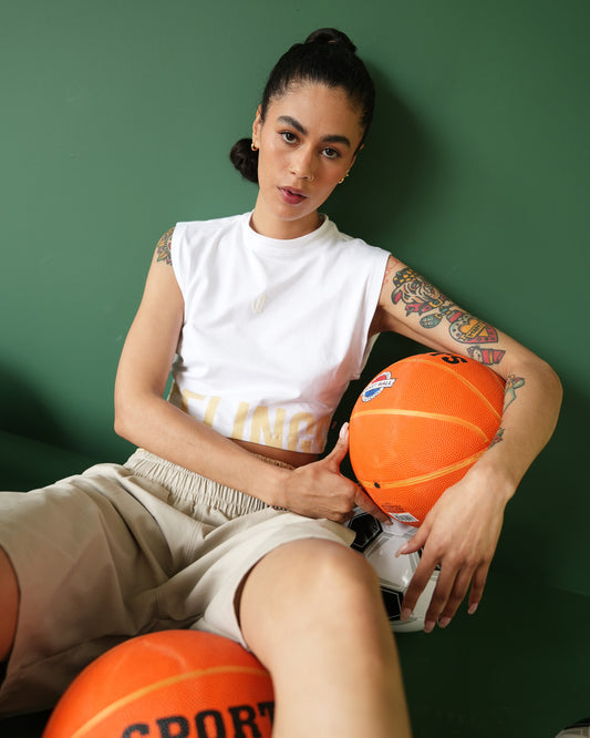 TANK TOP WOMEN FEELINGS WHITE