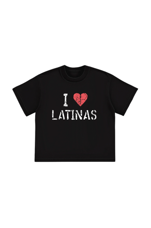 MIXTAPE I <3 LATINAS BLACK T SHIRT