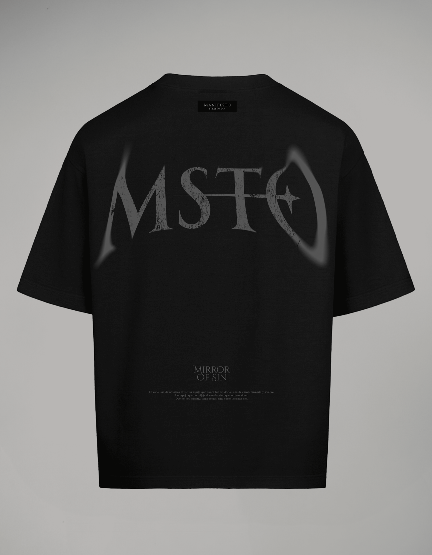CAMISETA OVERSIZE BÁSICA MOF NEGRA