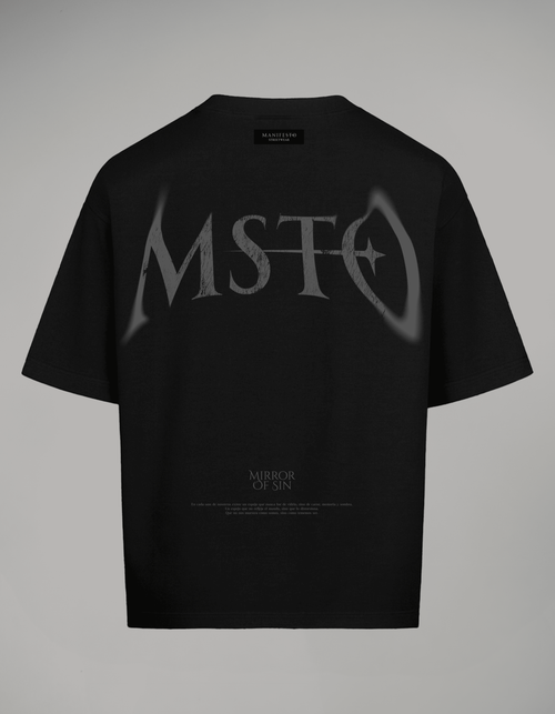 CAMISETA OVERSIZE BÁSICA MOF NEGRA