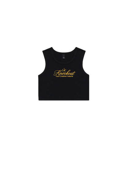 KNOCKOUT BLACK CROP TOP