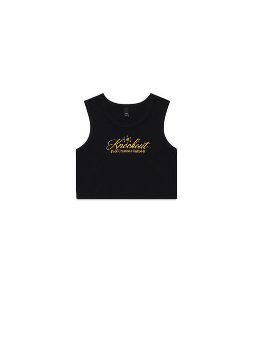 KNOCKOUT BLACK CROP TOP